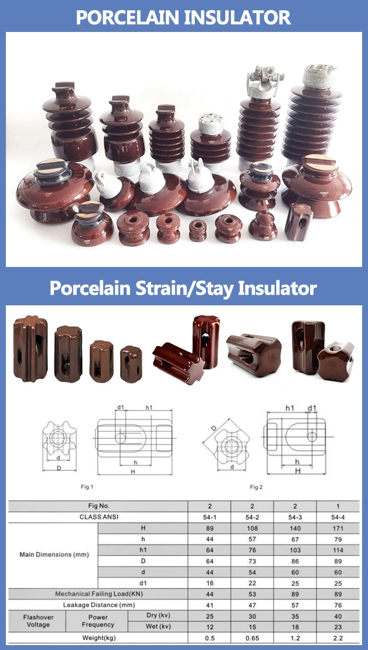 Hot Sale 33kv Ceramic Insulator Porcelain Electrical Stay Insulator