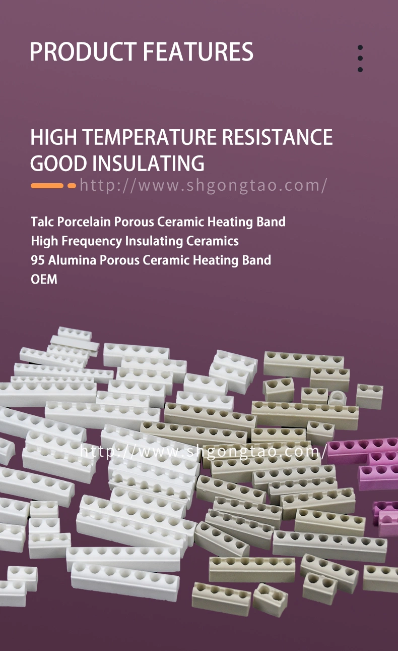 2022 Shanghai Gongtao 5mm 6holes Electrical Resistor Material Steatite Alumina Ceramic Resistor Ceramic Insulator