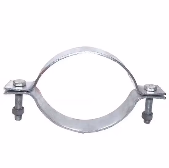 Hot DIP Galvanized Steel Electric Cable Transmission Line Fitting Hold Hoop Pole Clamp